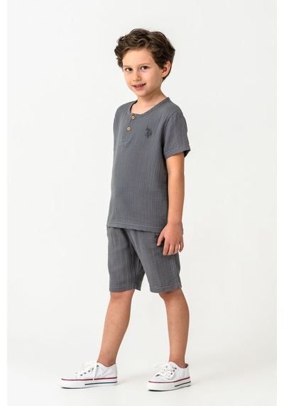 U.s. Polo Assn. Erkek Çocuk Gri Bermuda Takım 5274-49840 Gri