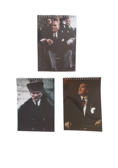 3 Adet A5 Not Defteri Mustafa Kemal Atatürk Serisi