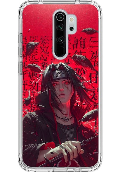 Xiaomi Redmi Note 8 Pro Uyumlu Şeffaf Kılıf Naruto Itachi Tasarımlı