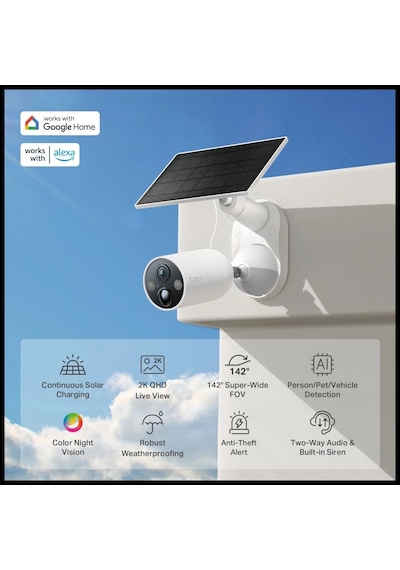 Tp-lınk Tapo Tc85 Kıt C425 Kıt , 2k Qhd, 4,0mpix, Dış Mekan, Ip66, Wifi, 15mt. Renkli Gece Görüşü,