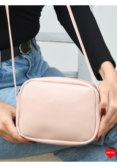 Jara Bag Jara Kadın Mini Çapraz Ayarlanabilir Askılı El, Kol Ve Omuz Çantası Pembe Tek Ebat Jara7-30