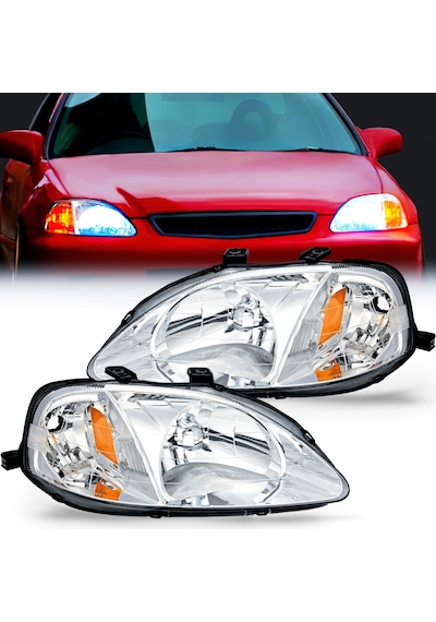 Honda Civic 1999-2001 Sedan H.b Krom Usdm Ön Far