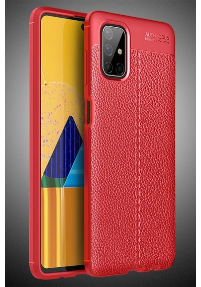 Newface - 287 - Samsung Galaxy M51 Kılıf Auto Focus Kapak - Edntrend - - Kırmızı