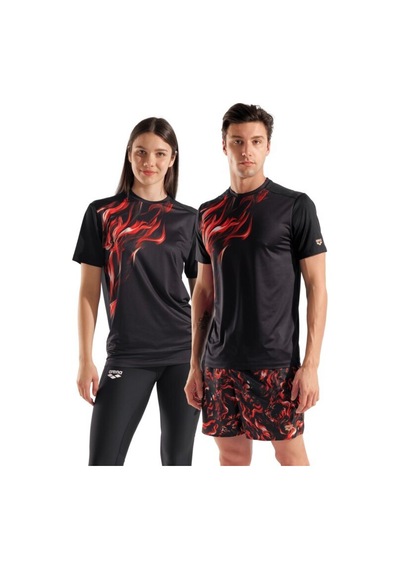 Arena T-shırt Multı-black Graphıct Unisex Performans SIYAH