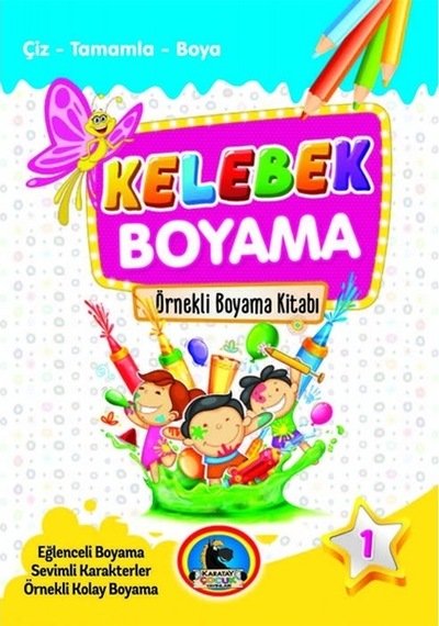 4E Boyama Kitabı Kelebek Örnekli Renkli 32 Syf