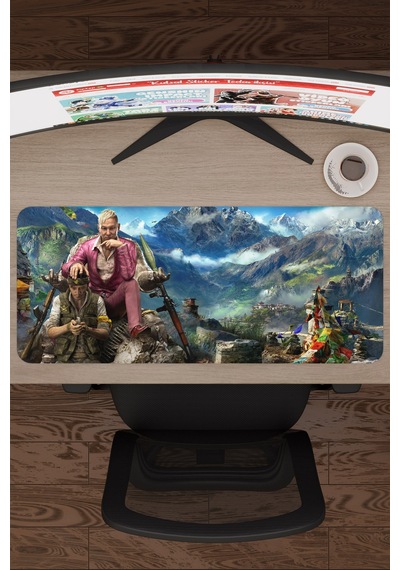 Far Cry Kaymaz Dikişli Kauçuk Oyuncu Mousepad V4 - 70x30 Xl Gaming Mouse Pad Fare Altlığı