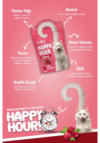 Buradabulabilirsin Reflex Happy Hour Sakinleşmeyi Destekleyici Kedi Ödül Maması 60 Gr Bbz