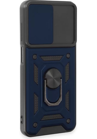Newface Samsung Galaxy M14 5g Kılıf Pars Lens Yüzüklü Silikon - Lacivert
