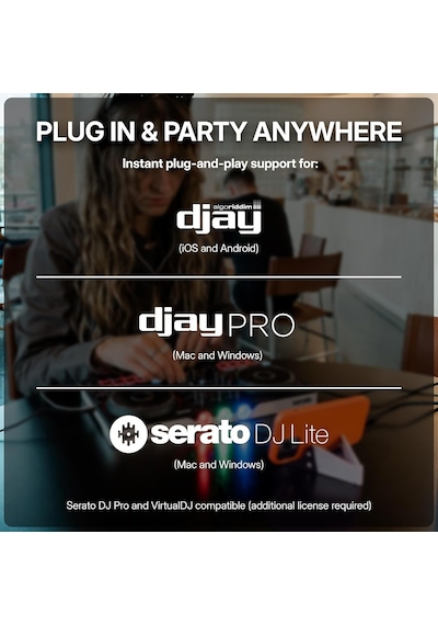 Tr Party Mix Iıı Dahili Işıklı Bluetooth Dj Controller 2 Deck, 16 Pad, Stems Kontrolü, Beat Assist, Smart Fader,