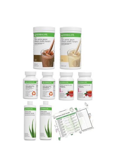 2'li Eko Set 2 Ahududu Shake + 2 Şeftali Çay + 2 Thermo + 2 Aloe Vera + Diyet Listesi Hediye