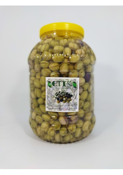 Etik Yerli Ürünler Mudanya Cinsi Yeşil Dilme Tatlanmış Zeytin 5 KG