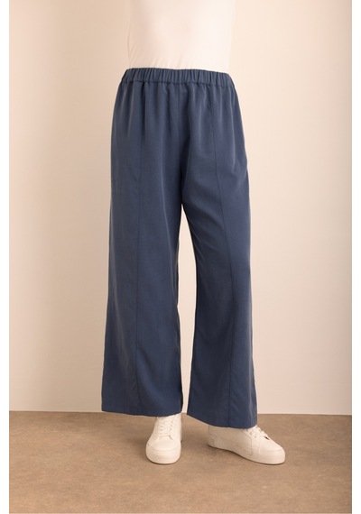 Aker Lacivert Beli Lastikli Cotton Pantolon Lacivert Lacivert