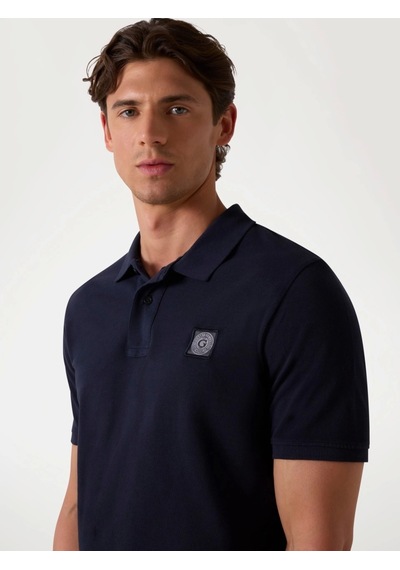 Guess Washed Erkek Lacivert Slim Fit Polo T-shirt M2yp24kc9t1-g7v2 Lacivert
