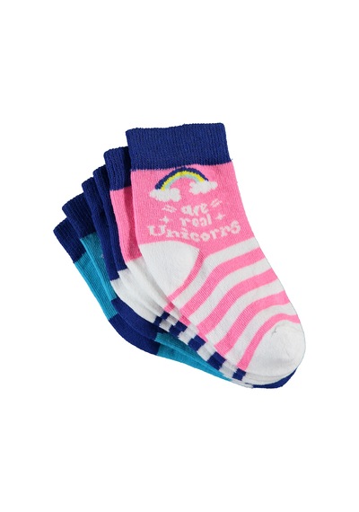 Civil Socks Kız Çocuk 3'lü Çorap 3-12 Yaş Mavi 09a83414424w1 Mavi