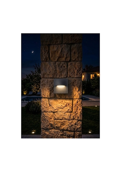 Antrasit Sıva Üstü Led Kare Armatür 3w 3000k Ip65 Dış Mekan Aydınlatma Antrasit - 925255341 Antrasit