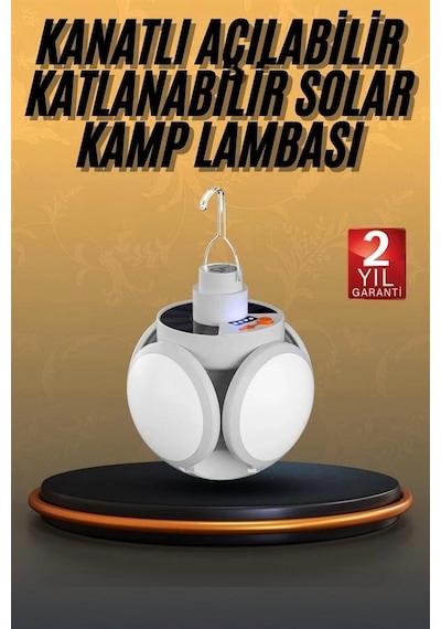 5 Kanatlı Bahçe Aydınlatma Led Askılı Solar Güneş Enerji Usb Sarjlı