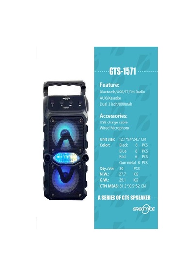 Torima GTS-1571 Mikrofonlu Bluetooth Hoparlör