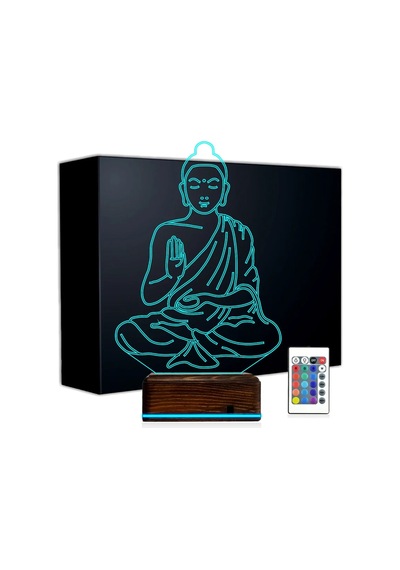 Luvivia Yoga Buda 3d Lamba - Masa Gece Lambası Şeffaf