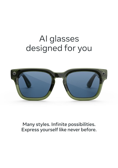 Meta Glasses Fury Racing Green Frame Light Blue Atlantic Lens