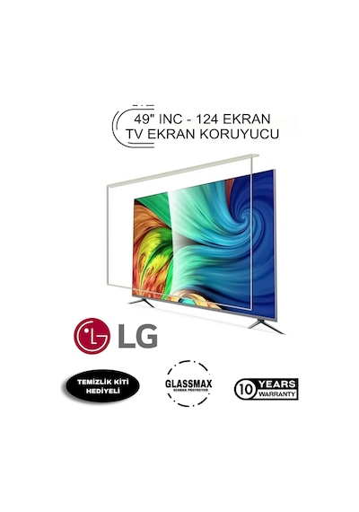 LG Uyumlu 49" Inç 124 Ekran Tv Ekran Koruyucu Tüm Modeller