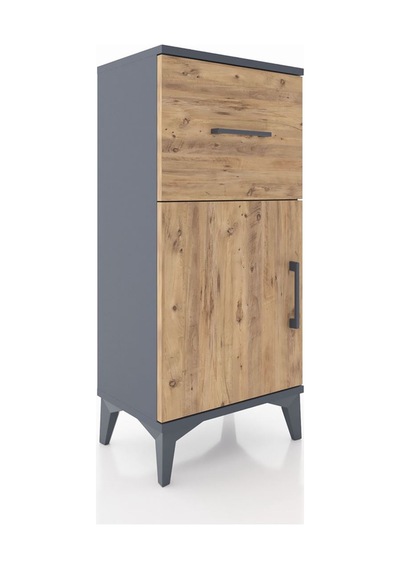 Arges Komodin Tek Raflı Tek Çekmeceli Tek Kapaklı 44x30x96 An... Antrasit