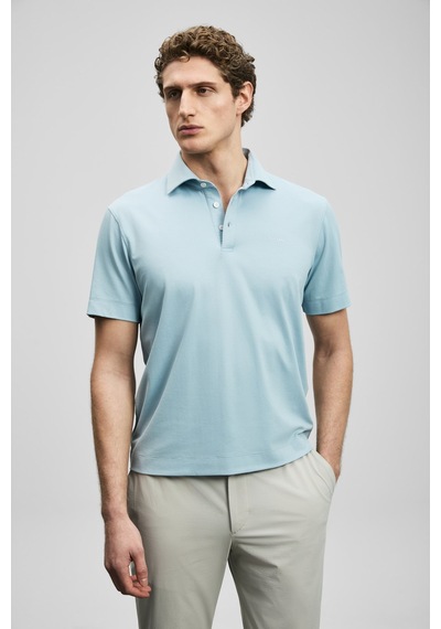 Lufian Hudson Smart Erkek Polo T-shirt 111040234 Açık Mavi