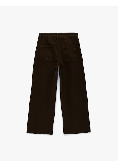 Koton Normal Bel Rahat Kalıp Kesik Paça Jean Pantolon - Culoette Jean Kahverengi 6sal40004mw Kahve Koton Normal Bel Rahat Kalıp Kesik Paça Jean Pantolon - Culoette Jean Kahverengi 6sal40004mw Kahve