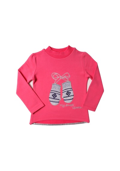 Toontoy Kız Çocuk Sweatshirt Eldiven Nakışlı Fuşya