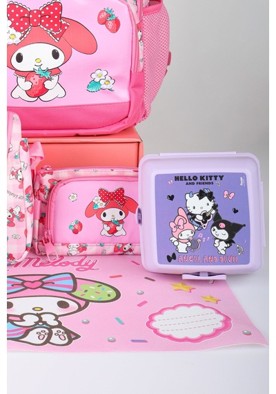 X Dekomus Lisanslı My Melody Sweet Berry Collection Okul,termoslu Beslenme Ve Kalem Çantası,beslenme Kabı,matara Açık Gri