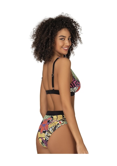 Endeep Kadın Toparlayıcı Desenli Bikini Takımı-siyah