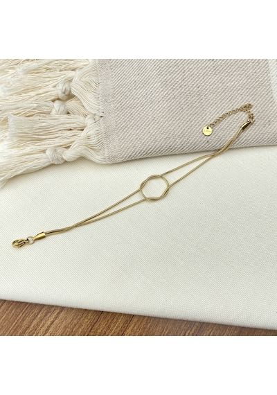 Sonsuzluk Bileklik Düğüm Model Yüksek Kalite 316 L Paslanmaz Çelik Gold 17 + 5 Cm