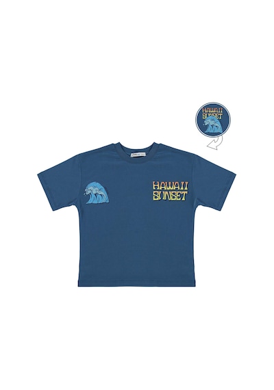 Civil Boys Hawaii Sunset Baskılı 6-9 Yaş Tişört - Yeşil Petrol
