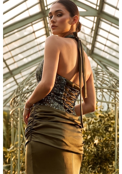 Fashion Cocktail Mermaid Üst Bedeni Payet İşlemeli Romantik Bağcık Korse Saten Büzgülü Drapeli Işıltılı Pullu Göz Kamaştıran Maxi V Yaka Sırt Detaylı Balık Kesim Nikah After Party Gece Abiye Davet Kokteyl Elbisesi Yeşil Fashion Cocktail Mermaid Üst Bedeni Payet İşlemeli Romantik Bağcık Korse Saten Büzgülü Drapeli Işıltılı Pullu Göz Kamaştıran Maxi V Yaka Sırt Detaylı Balık Kesim Nikah After Party Gece Abiye Davet Kokteyl Elbisesi Yeşil