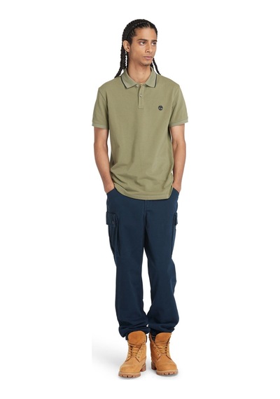 Timberland Printed Neck Short Sleeve Polo Erkek T-shirt Tb0a26nf5901 Çok Renkli