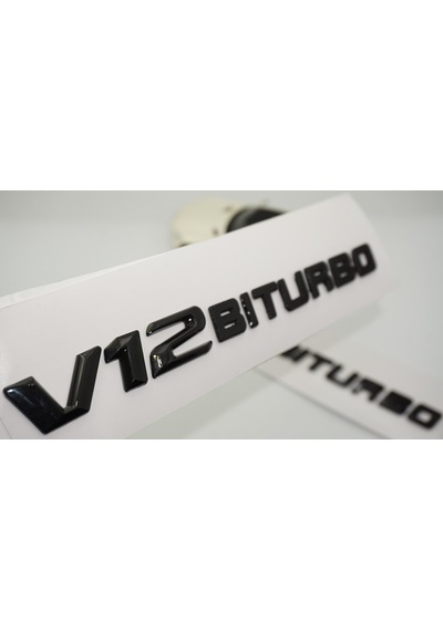 Dk Tuning Benz V12 Biturbo Çamurluk Yanı Siyah Logo Amblem 2 Li S
