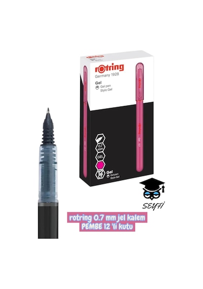 Rotring 0.7 Mm Jel Kalem 12 'li Kutu Çok Renkli