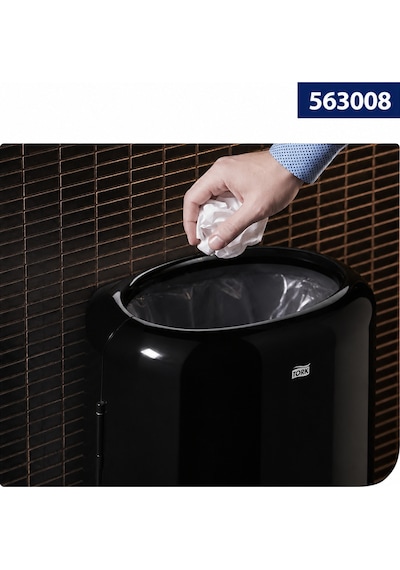 Tork 50 Litre Çöp Kovası Siyah B1 Elevation Duvara Monte Veya Zeminde Kullanım 563008