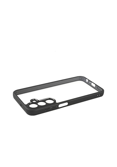 More Tr Samsung Uyumlu Galaxy A15 Kılıf Kamera Korumalı Şeffaf Arka Yüzey Mtr New Roll Kapak - Siyah