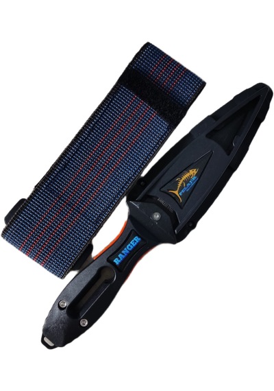 Pelajik Ranger Pro Kol Bandı Dalış Bıçağı Şiş Kakıçlı Paslanmaz Çelik Zıpkıncı Bıçağı Siyah