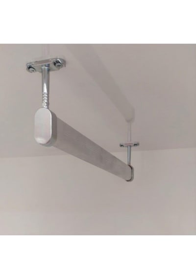 Fsm Alüminyum 50 Cm Dolap Içi Oval Elbise Askı Borusu 2 Adet Tavan Askı Aparatı Vidaları