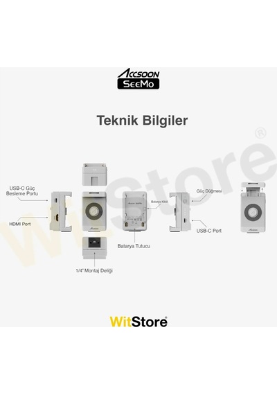Accsoon Seemo Taşınabilir HDMI-UVC Video Verici İzleme Adaptörü f