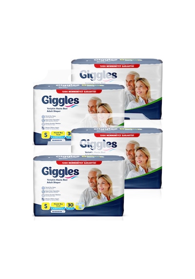 Giggles Yetişkin Bel Bağlamalı Hasta Bezi Small 4 x 30'Lu