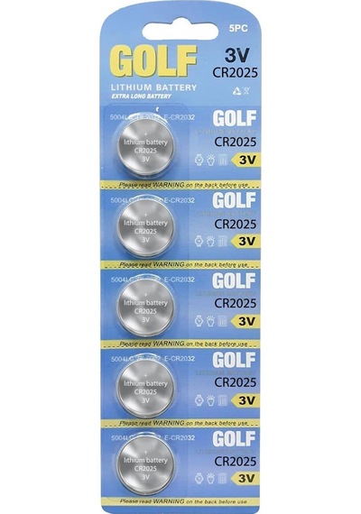 Golf CR2025 3V Cr-2025 Lityum Pil 5'li Paket
