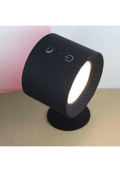 Led Rgb Çift Taraflı Şarjlı Kumandalı Duvar Aplik Aydınlatması Siyah