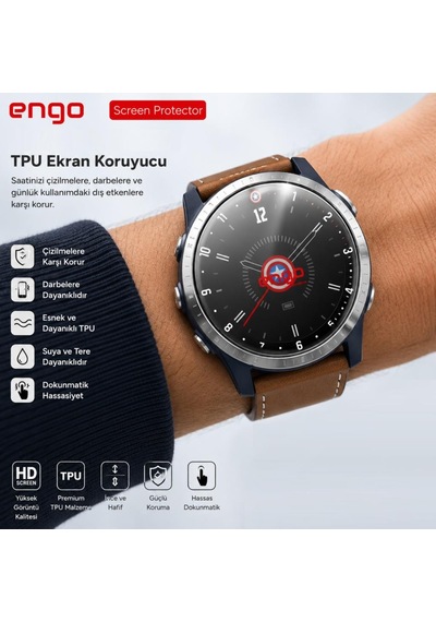Garmin Legacy Hero Ekran Koruyucu Tpu Şeffaf Film 2 Adet
