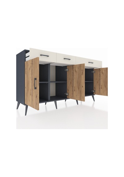 Kronos Konsol 4 Raflı 3 Çekmeceli 4 Kapaklı 176x59x99 Antrasit-çam/aytaşı Atlas Çam/aytası - Antrasıt Kronos Konsol 4 Raflı 3 Çekmeceli 4 Kapaklı 176x59x99 Antrasit-çam/aytaşı Atlas Çam/aytası - Antrasıt