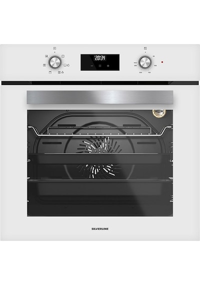 Silverline BO6502W02 - CS5700E6W01 - 3481 FLAM Beyaz Cam Ankastre Set