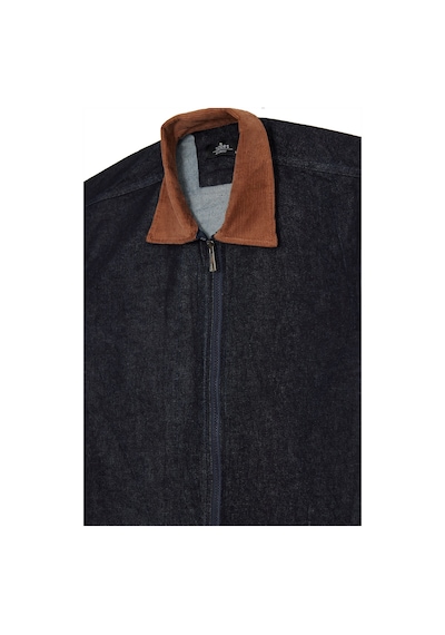 Tudors Erkek Regular Fit Rahat Kesim Kadife Yaka Fermuarlı Denim Lacivert Ceket Gömlek-46100 Lacivert Tudors Erkek Regular Fit Rahat Kesim Kadife Yaka Fermuarlı Denim Lacivert Ceket Gömlek-46100 Lacivert