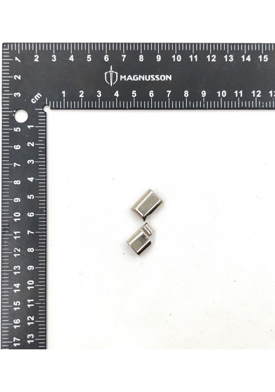 6x12 Mm Deri Bileklik Kiliti Oval Mıknatıslı Kilit 20 Adet 6 X 12 Mm / Gümüş Rengi