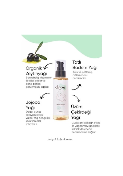 Clooe Organik Bebek Yağı 100ml - 2'li Fırsat Paketi